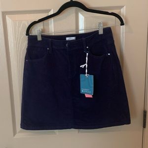 Navy Corduroy Skirt